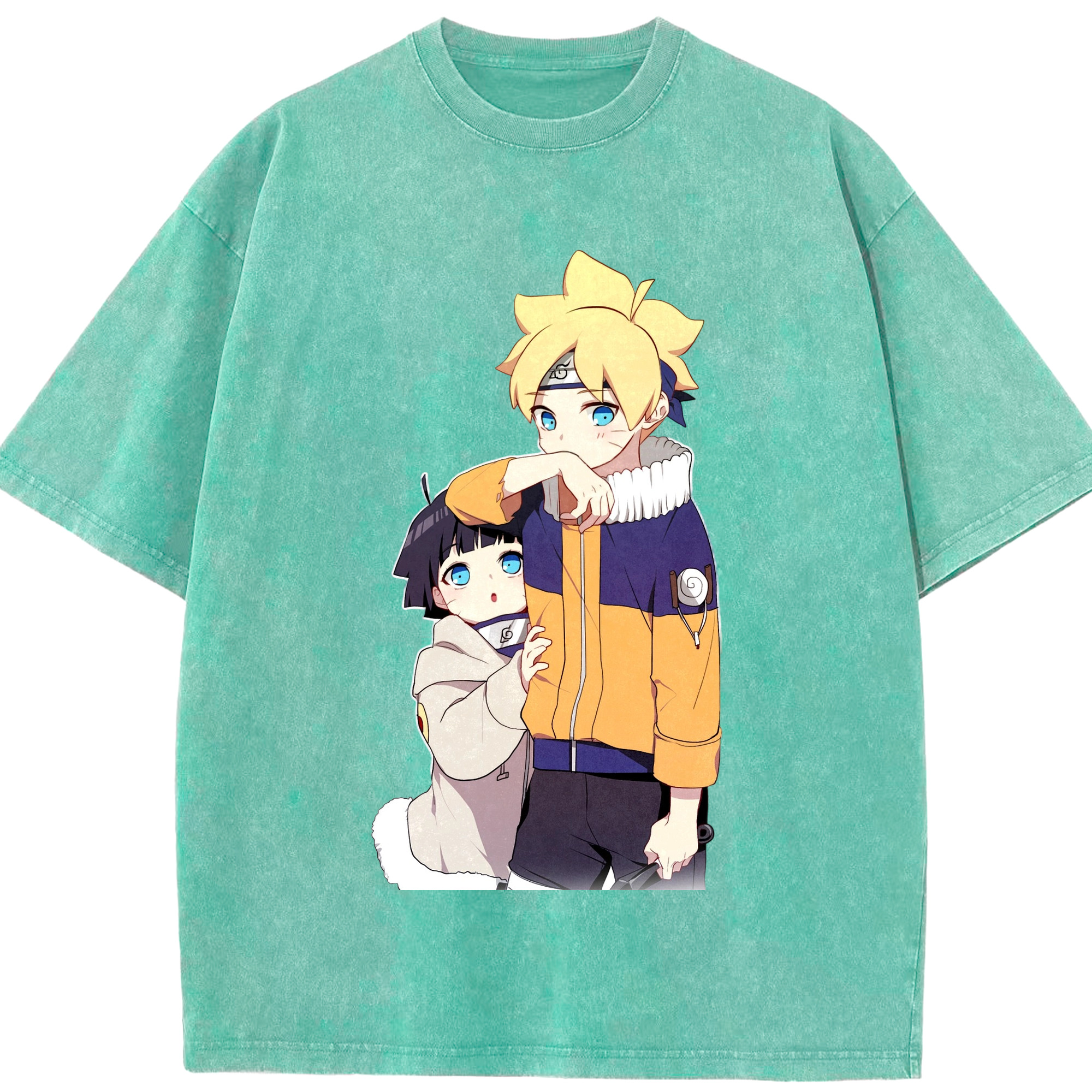 （画像用） NARUTO -ナルト- うずまき ボルト Uzumaki Boruto 綿100% ヴィンテージ風 半袖Tシャツ（フロントプリント）